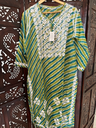    Zehra Green Leheriya Floral Kurti