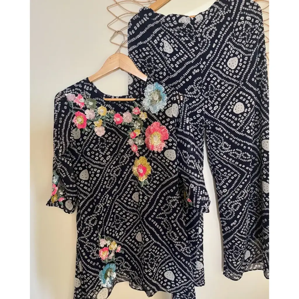 Lehriya Printed Cord Set with Handwork